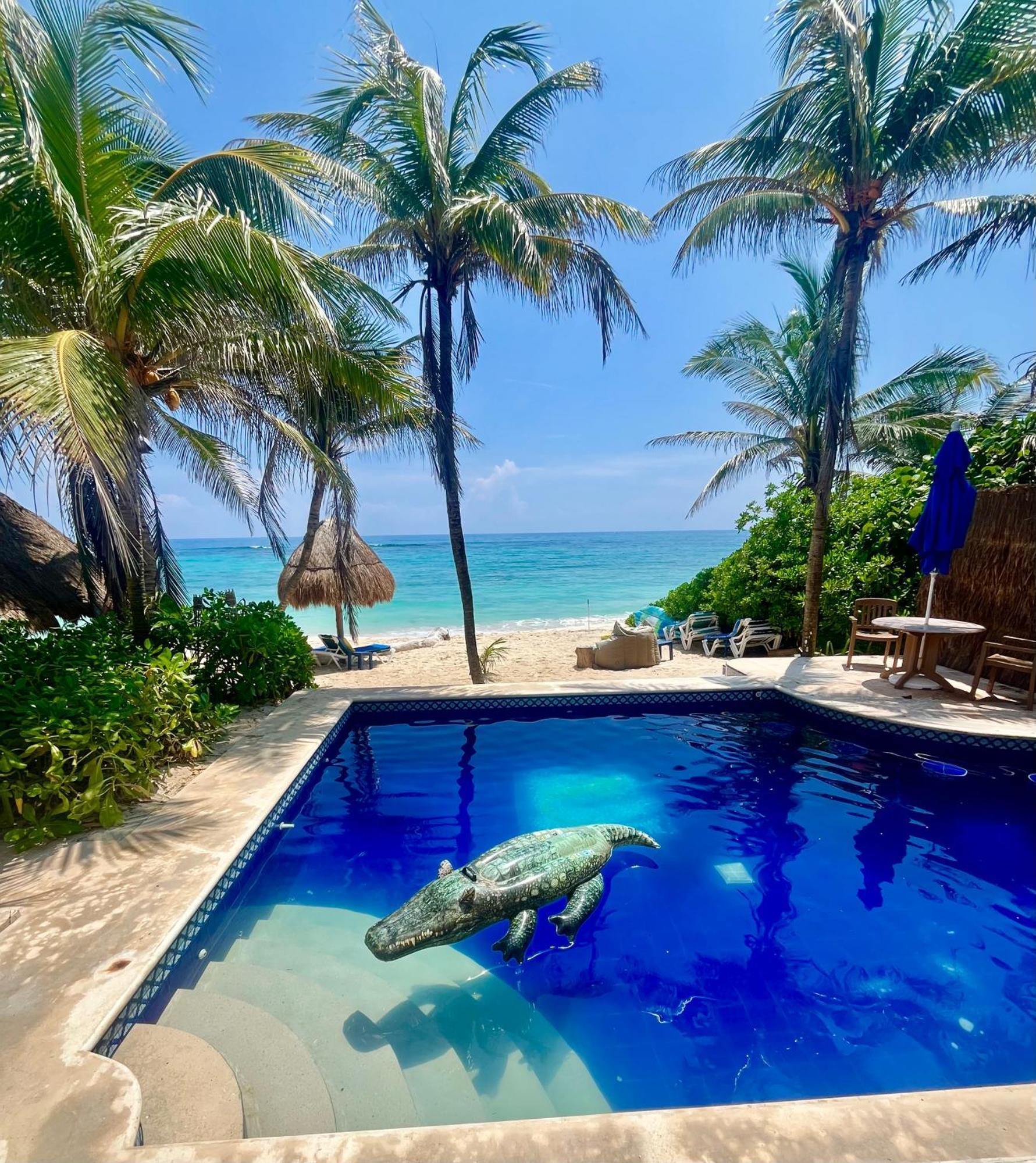 Beachfront Hammock Heaven Akumal Dış mekan fotoğraf